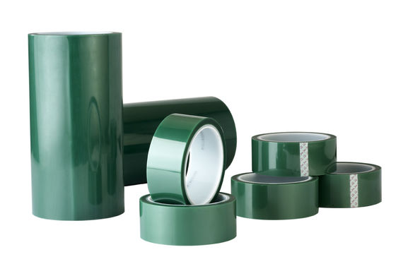 PET yeşil bant. Yüksek sıcaklıkta maskeleme. 0.06 mm/0.09 mm. Silikon yapıştırıcı. tedarikçi