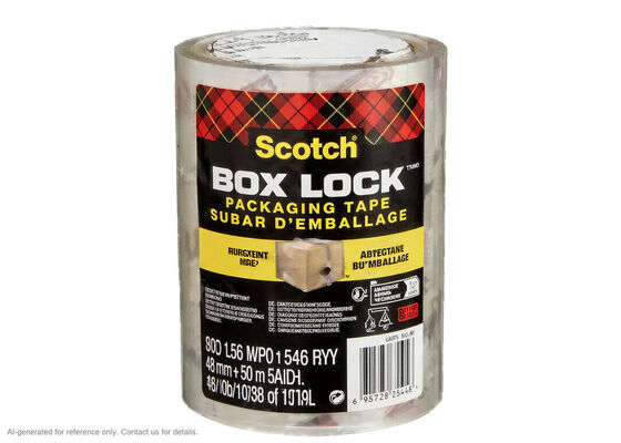 3M Scotch Box Lock 3950 | Clear BOPP Film | Acrylic | 48 mm x 50 m | 76.2 mm Core tedarikçi